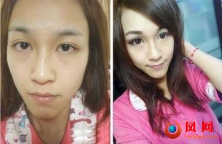 一分钟丑女变美女(图集)化妆整容前后对比照