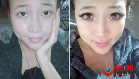 一分钟丑女变美女(图集)化妆整容前后对比照
