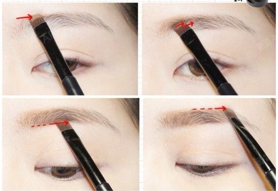时下最流行韩式一字眉画法!