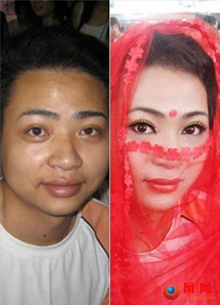 一分钟丑女变美女(图集)化妆整容前后对比照