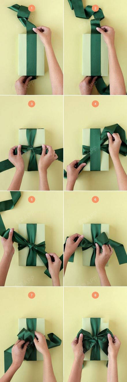 礼物盒彩带怎么绑图解图片